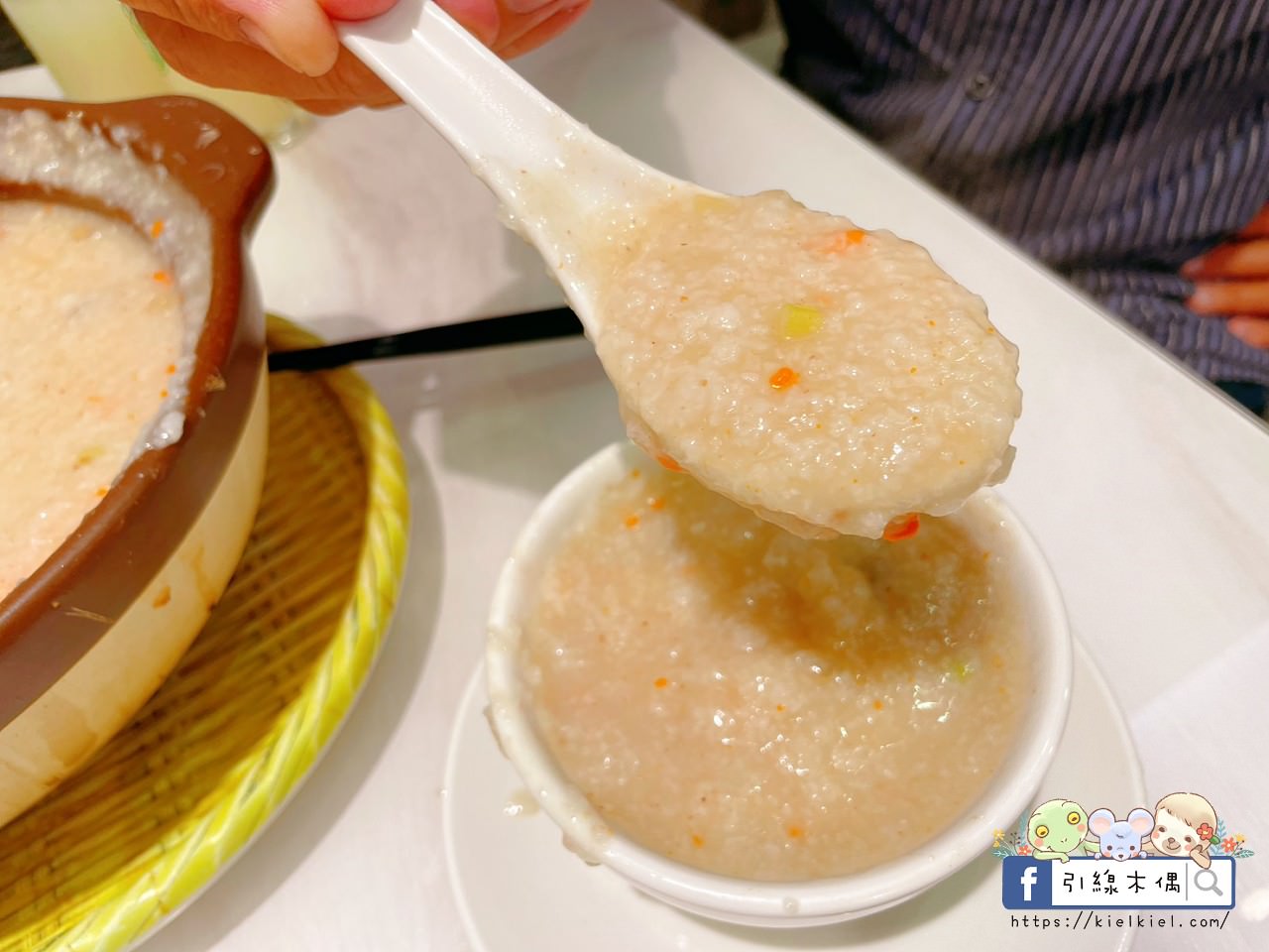 【嘉義美食】六上米砂鍋粥-深夜煨粥解酒暖，秘藏堅果醬入粥，紅蟳蟹膏飽豔鮮，綿密品嚐粥食柔。1