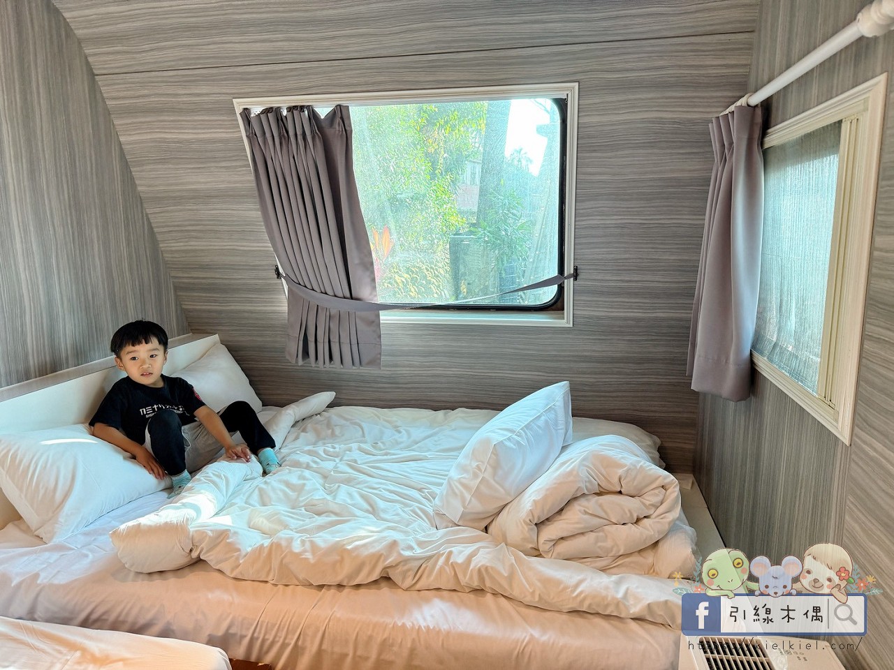【為什麼孩子一到晚上還不想睡？】一次住進 20+ 種親子設備活動的《詩情花園渡假村-露營車》實住分享